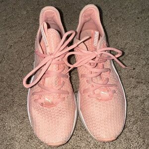 PUMA Women's Blush Pink Knit Sneakers